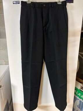 Haggar Black Men's Dress Pants - Straight Leg